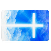 光の十字架イエスキリストカスタマイズ可能なクリスチャン マグネット (横)