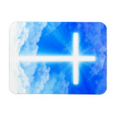 光の十字架イエスキリストカスタマイズ可能なクリスチャン マグネット (横)