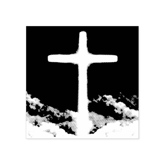 光の十字架イエスキリストカスタマイズ可能なクリスチャン ラバースタンプ (インプリント)