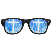 光の十字架イエスキリストカスタマイズ可能なクリスチャン レトロサングラス (正面)