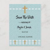 光の十字架イエスキリスト日付を保存 案内ポストカード (正面)