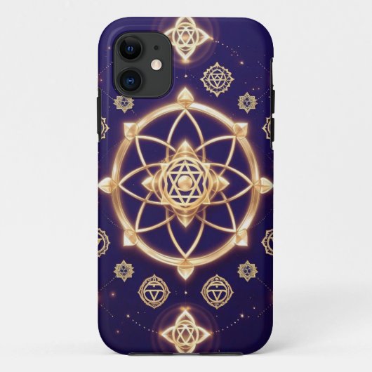 光の天体幾何学 — 聖なるパターン Case-Mate iPhoneケース (裏面)