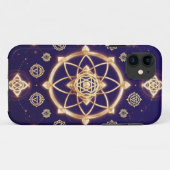光の天体幾何学 — 聖なるパターン Case-Mate iPhoneケース (裏面(横))