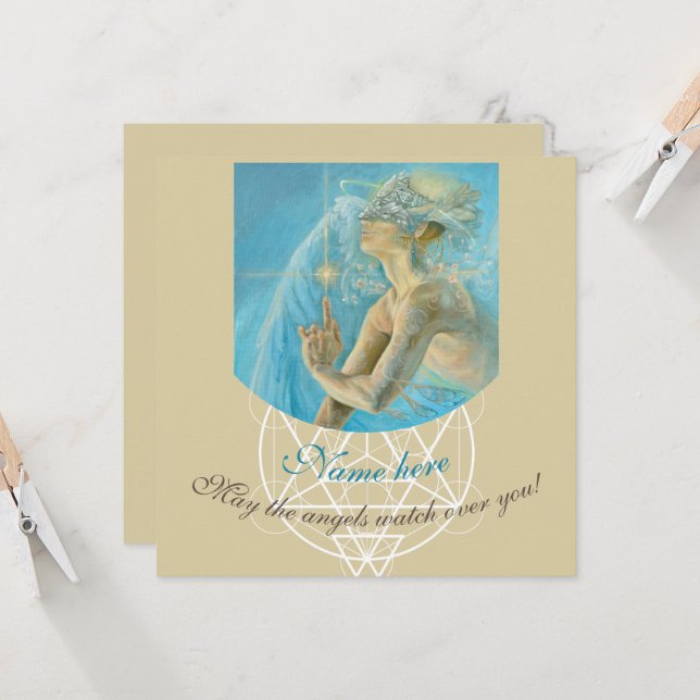 光の天使　神の愛と保護　ファインアート (正面/裏面インサイチュ)