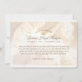 光の天使 追悼 感謝カード 招待状 (裏面)