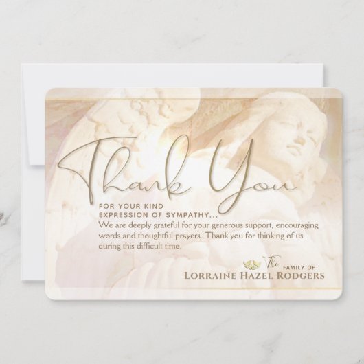 光の天使 追悼 感謝カード 招待状 (正面)