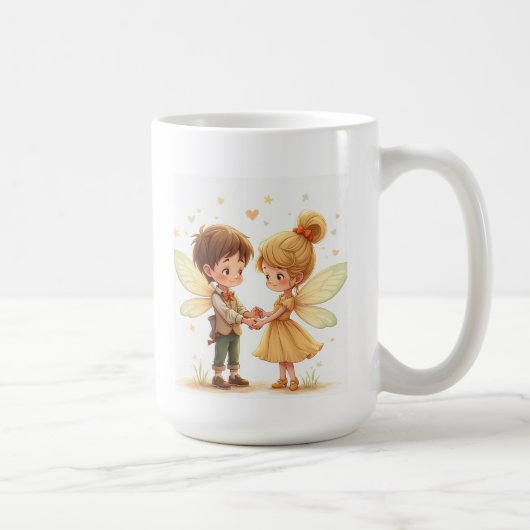 光の妖精のマグカップ コーヒーマグカップ (右)