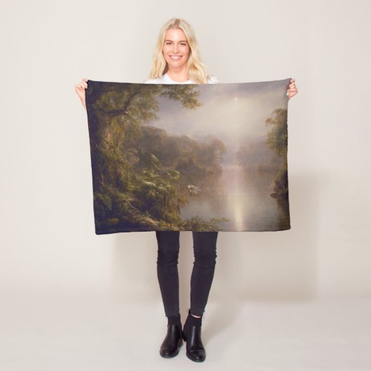 光の川（熱帯の朝） フリースブランケット (インサイチュ)