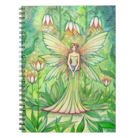 光の庭の花の妖精ノート ノートブック (正面)