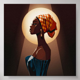 光の恵み：美しいと強さのポートレート ポスター