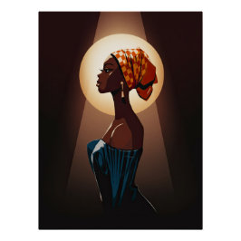 光の恵み：美しいと強さのポートレート ポスター