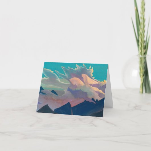 光の戦士(Nicholas Roerich作) サンキューカード (正面)