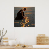 光の手入れ – Solarpunk Symbolic Art ポスター (キッチン)