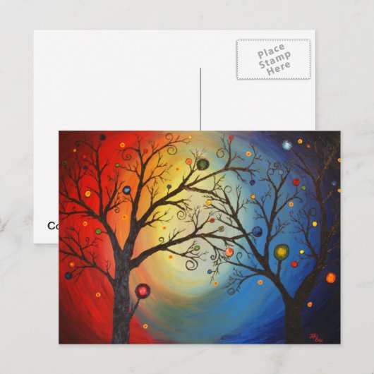 光の木々 ポストカード (正面/裏面)