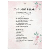 光の柱 – 目覚める詩 クリップボード (裏面)