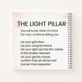 光の柱 – 目覚める詩 ノートブック (裏面)