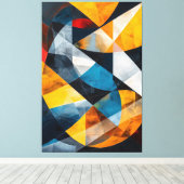 光の水平線が交錯する キャンバスプリント (インサイチュ (ウッドフロア))