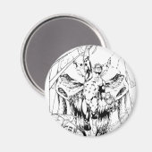 光の流れのあるグリーンランタン マグネット (正面/裏面)