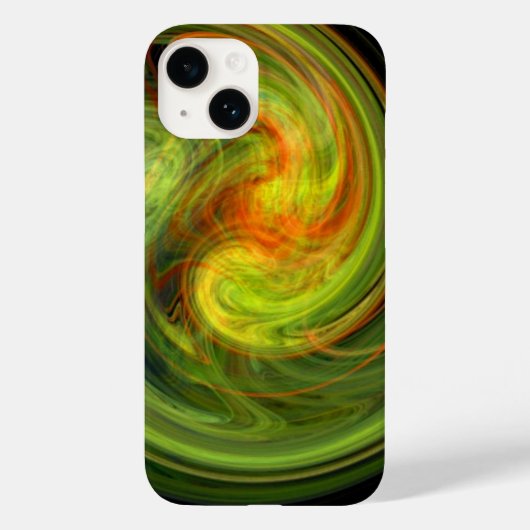 光の渦、黄鮮やか色 Case-Mate iPhoneケース (裏面)