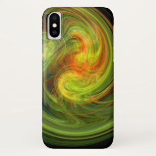 光の渦、黄鮮やか色 iPhone X ケース