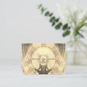 光の瞑想とヨガに囲まれたシャーマン 名刺 (スタンド正面)