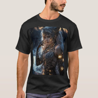 光の神秘の女王Tシャツ Tシャツ