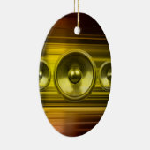 光の筋を持つ金ゴールドスピーカー セラミックオーナメント (右)