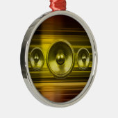光の筋を持つ金ゴールドスピーカー メタルオーナメント (右)