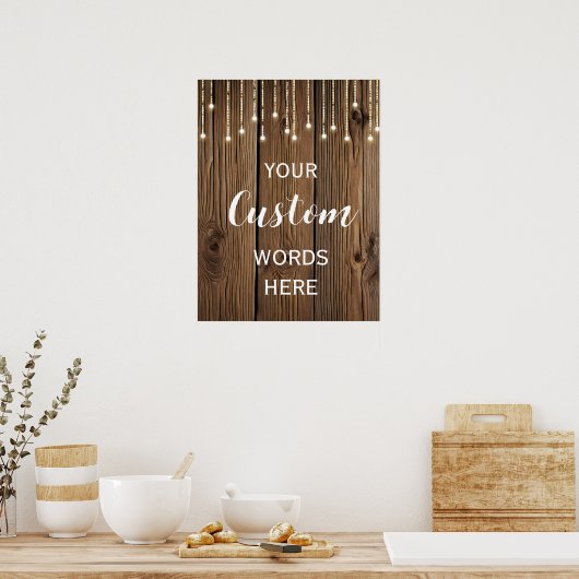 光の素朴列が自分の力を生み出すカスタム ポスター (キッチン)