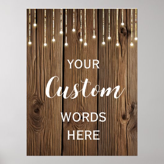 光の素朴列が自分の力を生み出すカスタム ポスター (正面)