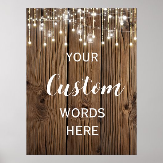 光の素朴列が自分の力を生み出すカスタム ポスター (正面)