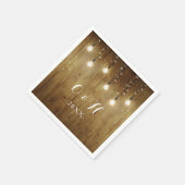 光の素朴列の国の結婚式のナプキン スタンダードカクテルナプキン (角)