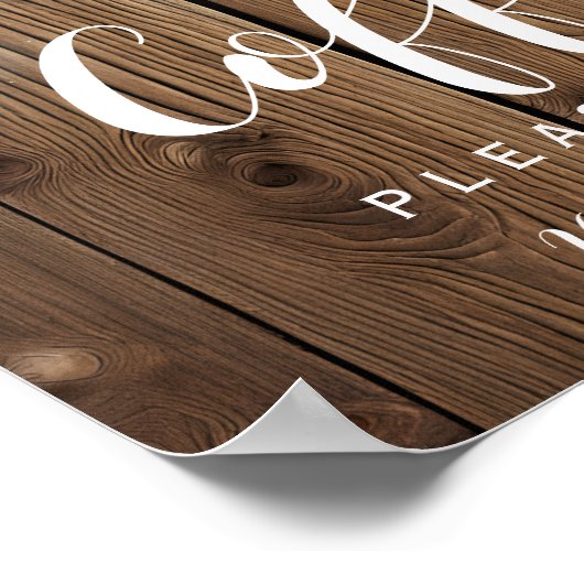 光の素朴列コーヒーステーション標識 ポスター (角)