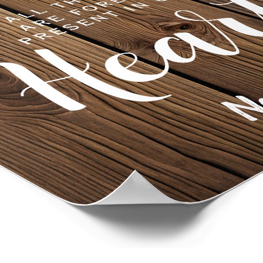 光の素朴文字列の愛情のあるメモリ記号 ポスター (角)