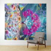 光の結晶の木 タペストリー (インサイチュ(横))