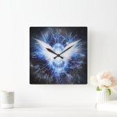 光の翼 スクエア壁時計 (ホーム)