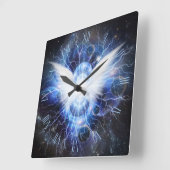 光の翼 スクエア壁時計 (傾斜)