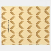 「光の翼」 フリースブランケット (正面(横))