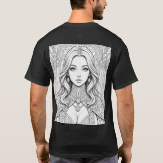 光の聖なる女司祭 - ラインアートTシャツ Tシャツ