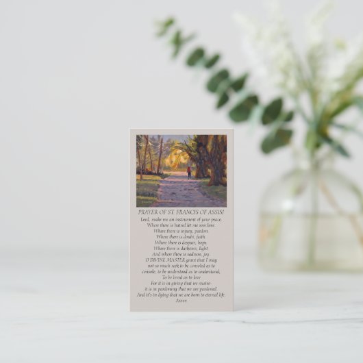 光の聖フランシス記念碑のカードに歩く 名刺 (スタンド正面)