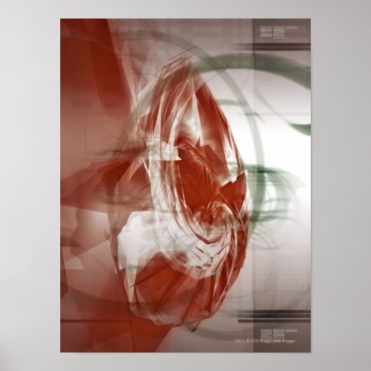 光の背景に対する円形 ポスター (正面)