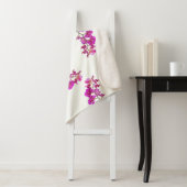 光の背景に蘭の大きなシェルパ毛布 シェルパブランケット (インサイチュ)