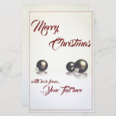 光の背景の前に3つのクリスマスボール (正面/裏面)