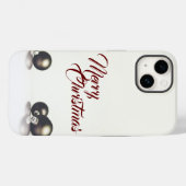 光の背景の前に3つのクリスマスボール Case-Mate iPhoneケース (裏面 (横))