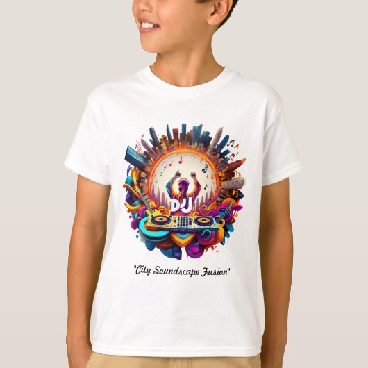 「光の背景音楽アート」 Tシャツ (正面)