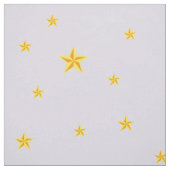 光の薄紫色に散らばった黄金色の星 ファブリック (見本)