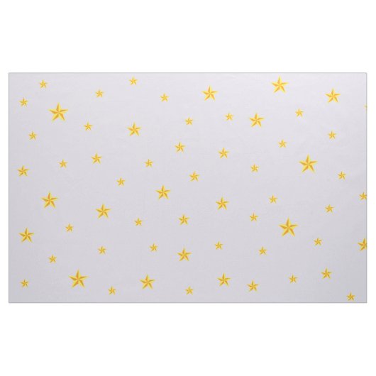 光の薄紫色に散らばった黄金色の星 ファブリック (ファットクウォーター)