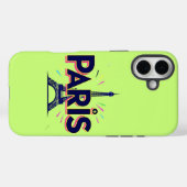 光の街：大胆なパリのタイポグラフィアート Case-Mate iPhoneケース (裏面 (横))