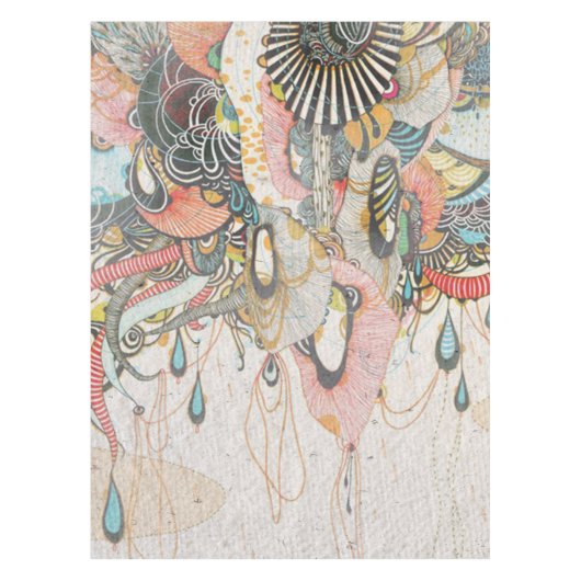 光の言語に落書きする テーブルクロス (正面)