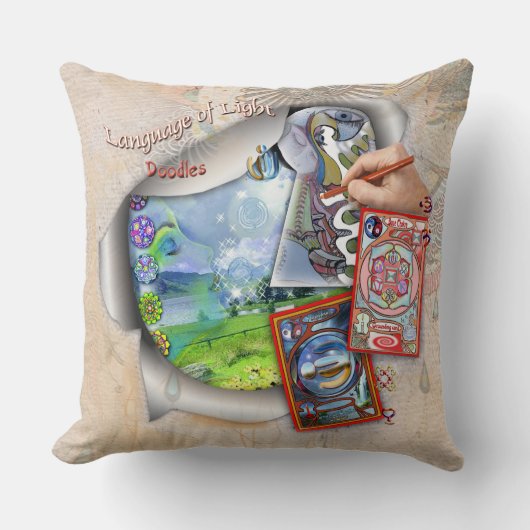 光の言語を学ぶ クッション (正面)